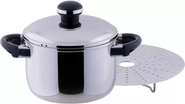 Miyazaki Seisakusho Object Stew Pot 18cm Steam Plate Made in Japan 5 Year Warranty IH Compatible & OJ-5D-A