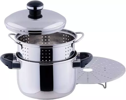 Miyazaki Seisakusho Object Stew Pot 22cm Perforated Inner Pot Steam Plate Made in Japan 5 Year Warranty IH Compatible & & OJ-7-4