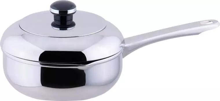 Miyazaki Seisakusho Object The Tempura One Hand Pot 18cm Made in Japan 5 Year Warranty IH Compatible Lightweight Silver OJ-42