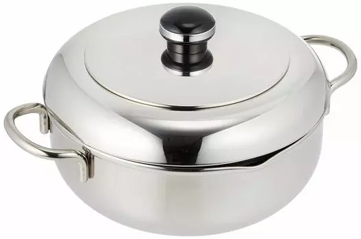 Miyazaki Seisakusho Object The Tempura Two Handed Pot 20cm Made in Japan 5 Year Warranty IH Compatible Lightweight OJ-44 серебряный