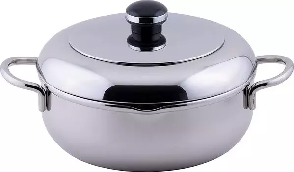 Miyazaki Seisakusho Object The Tempura Two Handed Pot 18cm Made in Japan 5 Year Warranty IH Compatible Lightweight OJ-43
