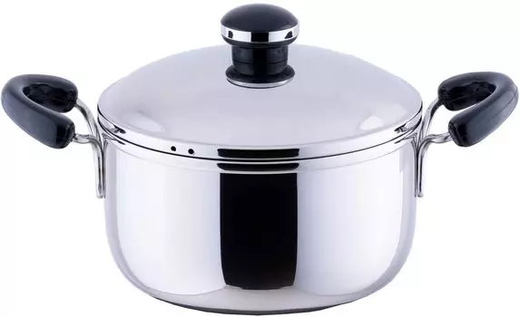 Miyazaki Seisakusho Object Two Handed Pot Deep Mini 14cm Made in Japan 5 Year Warranty IH Compatible Lightweight Silver OJ-34