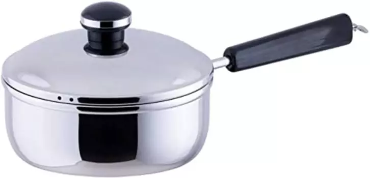 Miyazaki Seisakusho OJ-30 Objet One-Handled Pot, Mini, 5.5 inches (14 cm), Made in Japan, IH Compatible, Lightweight, Silver