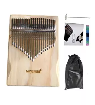 MIYINGE калимба из натуральной цельной сосны, мини-калимба для большого пальца для начинающих, мини-клавишная калимба из сосны, 21-тонная деревянная калимба, 21-клавишная калимба,
