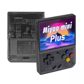 MIYOO Mini Plus Портативная портативная игровая консоль в стиле ретро 3,5-дюймовый IPS HD-экран Linux System Classic Miyoo Mini V3 Plus No Card(0 Games) серый