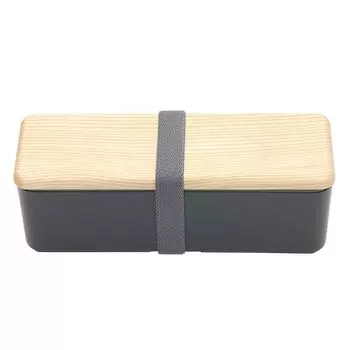 Miyoshi Seisakujyo BENTO STORE Красивая обтекаемая деревянная крышка из пробкового дерева Хоккайдо Ланч-бокс Тонкий ланч-бокс 400 мл, уголь xx древесный уголь