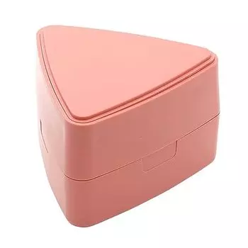 Miyoshi Seisakusho 0101-0258 Gel Cool Triangle Rice Ball Case, Macaron Pink, Size: Approx. W 4.1 x D 3.7 x H 2.6 inches (10.3 x 9.5 x 6.6 cm)