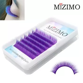 MIZIMO Накладные ресницы смешанного цвета с одинарной прививкой, натуральное наращивание, макияж глаз, эффектные ресницы. 0.07mm--C--8mm