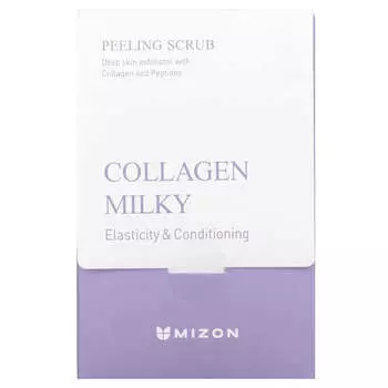 Mizon, Collagen Milky Peeling Scrub, без отдушек, 40 шт., 5 г каждый