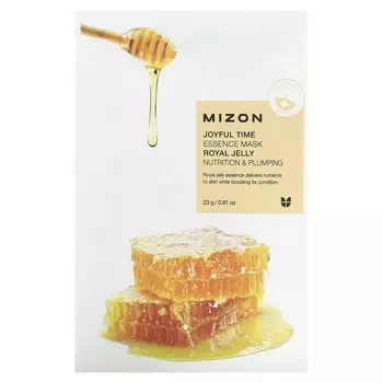 Mizon, Joyful Time Essence Beauty Mask, Маточное молочко, 1 лист, 23 г (0,81 унции)