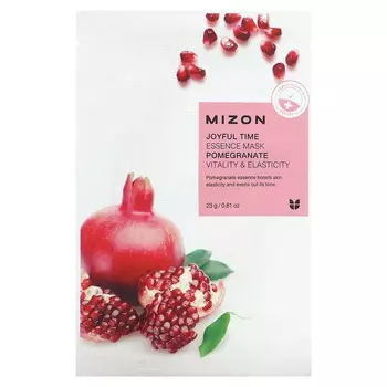 Mizon, Joyful Time Essence Beauty Mask, Pomegranate, 1 sheet, 23g (0.81oz)