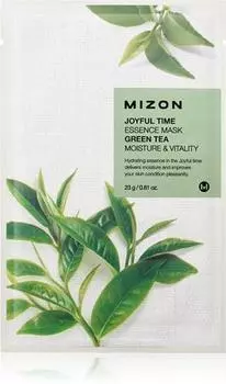 Mizon Joyful Time Green Tea Увлажняющая и восстанавливающая тканевая маска TU прозрачный