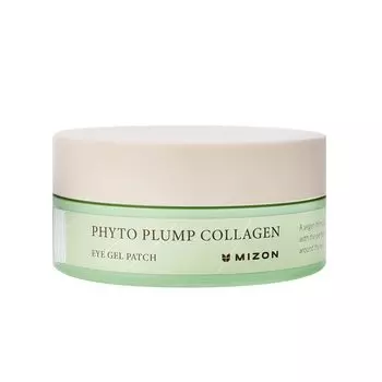 MIZON Phytoplump Collagen Eye Gel Patch коллагеновый амино тройной гиалуроновый увлажняющий крем вокруг глаз 84 г, кислоты, растительные ингредиенты, кислота,