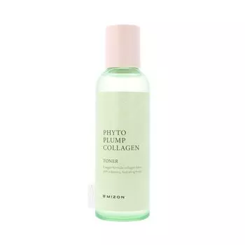 MIZON Phytoplump Collagen Toner Увлажняющий тоник с ингредиентами 150 мл, 98% растительных ингредиентов, веганский, улучшение,