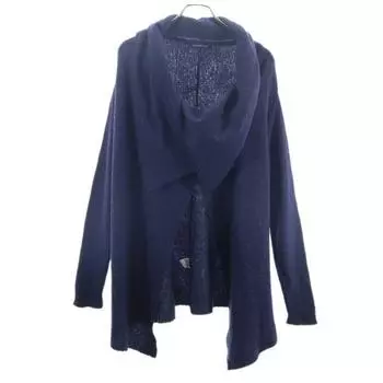 mizuiro ind wool draped neck Jacket Navy system Women Used