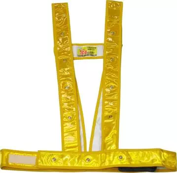 Mizukei Useful LED Safety Belt LED 3020002 Tasuki-type It s Glowing Gold/White