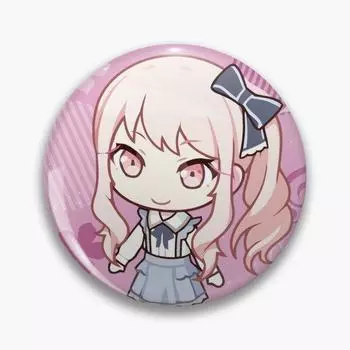 Мизуки Акияма Чиби Мягкая булавка на пуговицах Любовник Брошь Ювелирные изделия Подарочная одежда Булавка с лацканами Забавный значок Металлическая шляпа Декор Модный женский креативный милый воротник 32mm(1.25in)