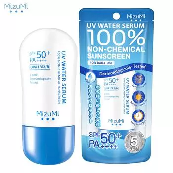 MizuMi UV Water Serum SPF50+ PA++++, 100% нехимический солнцезащитный крем, для ежедневного использования, дерматологически протестировано, 40 г. - Уход за кожей 40 g.
