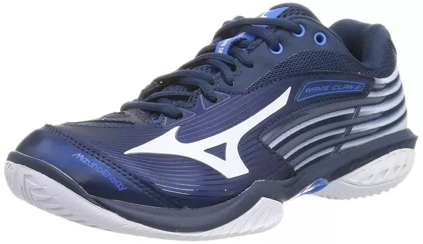 Mizuno Бадминтонные туфли Wave Claw 2 WIDE см 4E темно-синий/белый 23.5