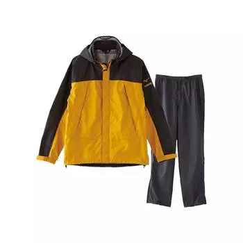 Mizuno Berg Tech EX Storm Saver V Size for Outdoor Activities and 100 Durable Water Water Resistance of Over Breathable Rainsuit, Men s, Yellow, L,