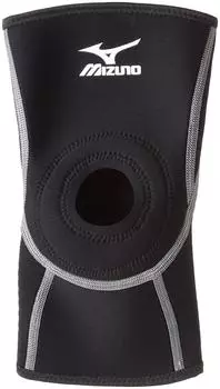 Mizuno Biogear Knee Support 52JJ4A95 XL above the (Unisex/1 Piece) Black, (48-53cm/10cm knee) чёрный