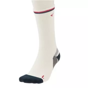 Mizuno Breath Thermo Hyper Ion Golf One Size Fits with Pile Soles and Material Mid-Length Socks, Men s White, All, Moisture-Wicking, Heat-Generating