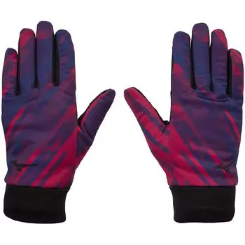 Mizuno Breath Thermo Training and Cold Weather Ski Patrol Size S Gloves, Moisture-Wicking Heat-Generating, Protection, 32JYA604, Red,