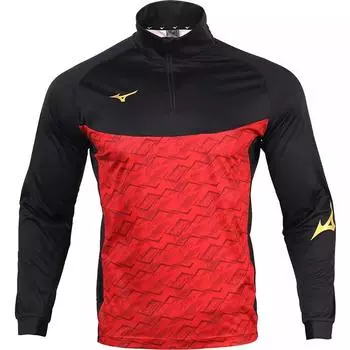 Mizuno Breathable Pullover Stand Collar Casual Sweatshirt Men sweatshirt Red Black P2CC19Z194 S