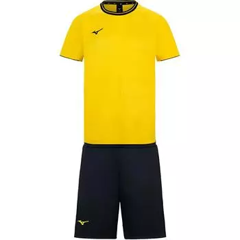 Mizuno Быстросохнущий свитер с круглым вырезом и короткими рукавами серии Dragon Year, повседневный спортивный комплект из эластичных однотонных шорт V2CG43Z1-42 S