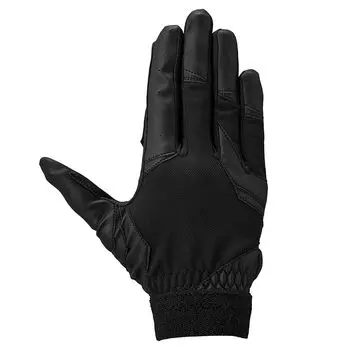 MIZUNO Defensive High School Baseball Rules Size Black x Black Baseball/Softball Gloves, Right-Handed, Compliant, M, 1EJED321,