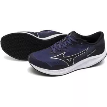 Mizuno Duel Flash Track and Field Shoes for Navy x Silver x 3E Men, Black, 26.0 cm,