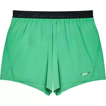Mizuno Elastic High Stretch Running Training Casual Shorts Men Shorts Electric-Green J2CF41P4-30 2XL