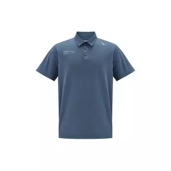 Mizuno Essential Series Letter Logo Printed Pullover Short Sleeve Polo Shirt Men Polo Shirts Stardust-Blue K2CA41A8-27 M