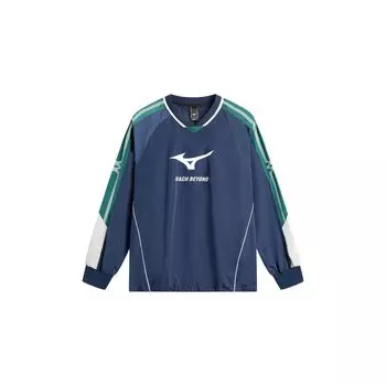 Mizuno Fashion Comfortable Pullover Long Sleeve Sweatshirt Unisex sweatshirt Wind-Speed-Blue K2CE53Y326 L