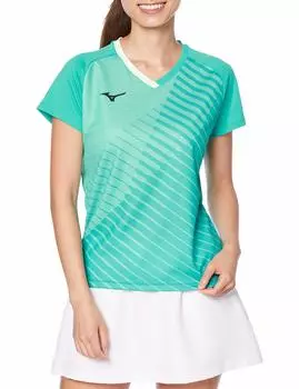 Mizuno Game Short Size XL Women s Shirt, Sleeve, Green, 62JA0217, (Japan XL) зелёный