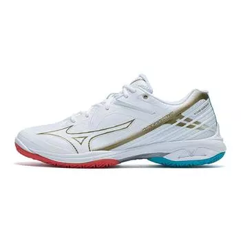 Mizuno Кроссовки унисекс Wave Claw 3 Wide Белый Золотой Серый 71GA244324 35