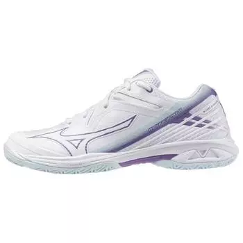 Mizuno Кроссовки унисекс Wave Claw 3 Wide Белый Пейсли Фиолетовый Охлаждающий спрей 71GA244329 40