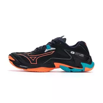 Mizuno Кроссовки унисекс Wave Lightning Z8 Черный Неоновый Пламень Павлиний Синий V1GA240006 46