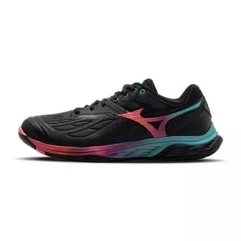 Mizuno Кроссовки Wave Fang 2 Wide Salute Hibiscus Peacock Blue Unisex, черные 71GA231337 38.5