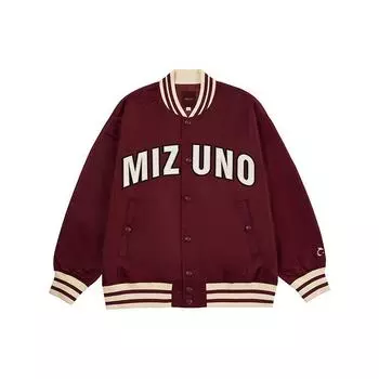 Mizuno Куртка бейсбольная ретро-серии CNY с длинным рукавом и заниженной линией плеча, унисекс, красная D2CE43H1 2XL