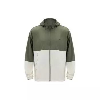 Mizuno Куртка свободного кроя с логотипом и длинными рукавами, унисекс, винтажно-зеленая K2CE41E1-98 M