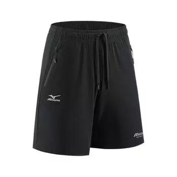 Mizuno Lightweight Breathable Comfortable Soft Quick-Dry Sweat-Absorbing Loose Fit Durable Outdoor Casual Shorts Unisex shorts Black A2CF2A05 M
