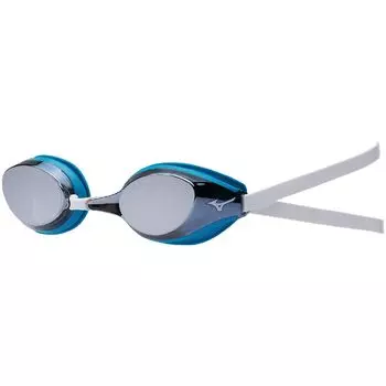 Mizuno Limited Edition Accel Eye Swim Goggles N3JEC591 Light Smoke with Silver Unisex (Non-Cushion Type) Mirror,