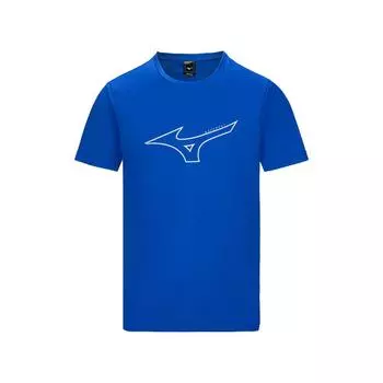Mizuno Logo Design Quick-Dry Breathable Fashion Casual Round Neck Short Sleeve T-Shirt Unisex T-Shirts Blue C2CA43Z225 4XL