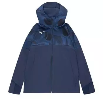 Mizuno Logo Running Hooded Woven Long Sleeve Jacket Men Jacket Navy 32MCB503 M