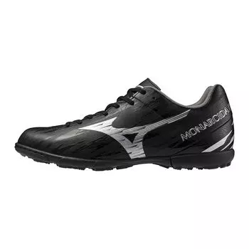 Mizuno Monarcida NEO SALA CLUB TF Futsal Club Black x 3E Shoes, Football, Soccer, Wide, Lightweight, Indoor, Silver, 22.5 cm,