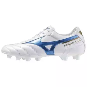 Mizuno Morelia 2 Club Белые Лазурно-синие Унисекс Кроссовки Золотой P1GA241625 44.5