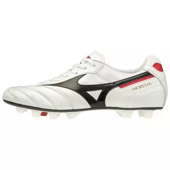 Mizuno Morelia 2 Japan Кроссовки Унисекс Белые Черные с Коротким Язычком Китайско-Красные P1GA200109 40.5