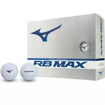 Mizuno Мяч для гольфа RB MAX Белый 1 дюжина 12 штук Тип расстояния Совместим со всеми скоростями головки Очень мягкая на ощупь конструкция Оснащен осевым потоком белый