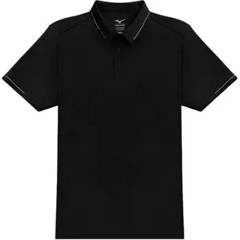 Mizuno Полосатая удобная дышащая рубашка поло с коротким рукавом Essential Series, мужские рубашки поло черного цвета K2CA41A9-09 M